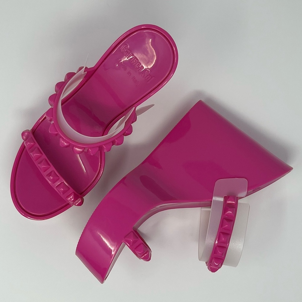 NWT Carmen Sol Tonino Wedge in Fuschia - Picture 5 of 14